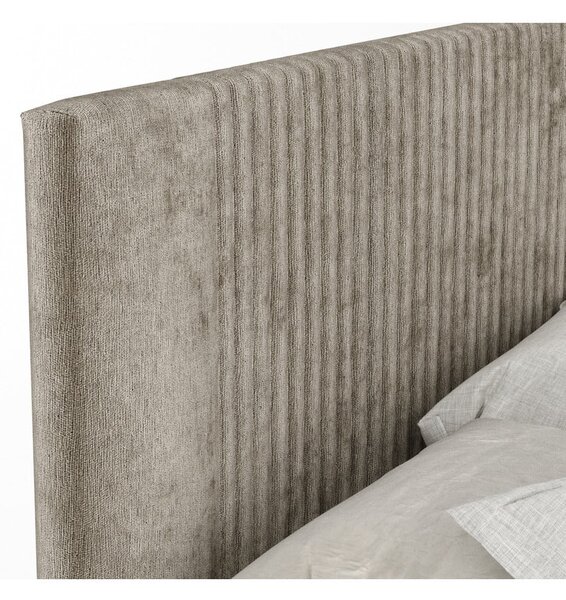 Svetlo rjava boxspring postelja s prostorom za shranjevanje 160x200 cm Bergamo – Maison de Rêve