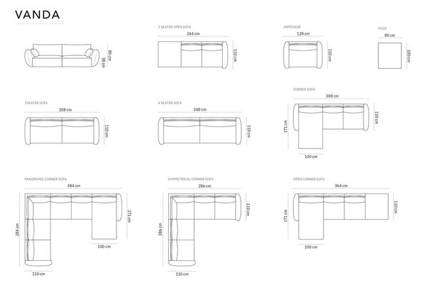 Siv fotelj Vanda - Mazzini Sofas