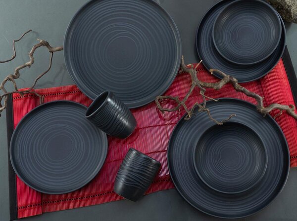 Creatable Kombinirani Servis Lava Stone Black, 16-Delni