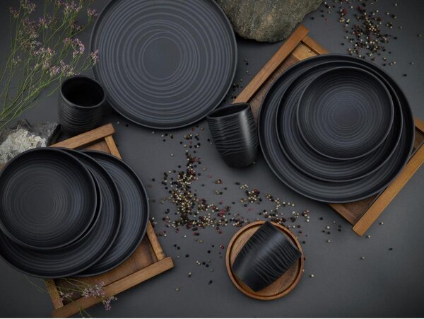 Creatable Kombinirani Servis Lava Stone Black, 16-Delni