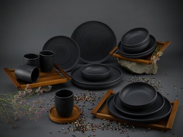 Creatable Kombinirani Servis Lava Stone Black, 16-Delni