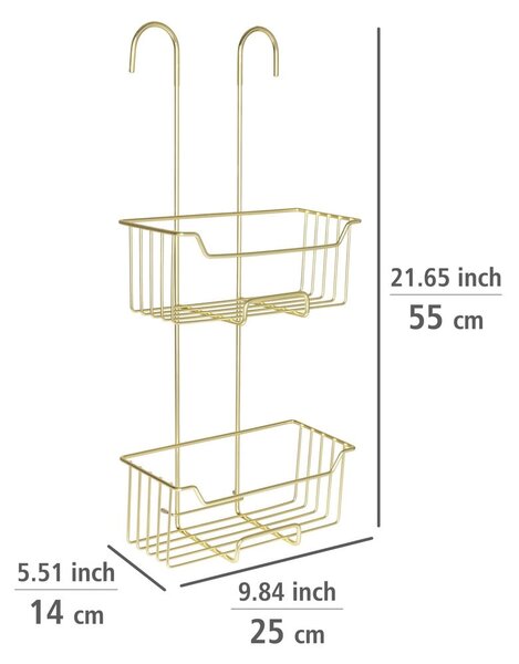 Viseča kopalniška polica iz nerjavečega jekla v zlati barvi Milo – Wenko