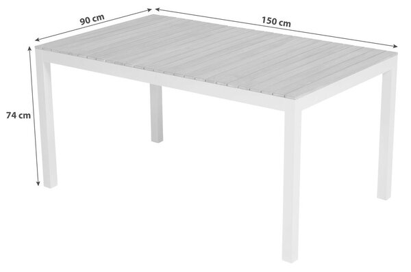 Gardenson Vrtna Garnitura Naxos, 7-Delno, Siva, Aluminij