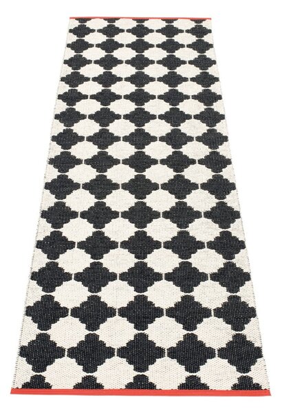 Črno-bel zunanji in notranji tekač 70x225 cm Marre Black Coral – Pappelina