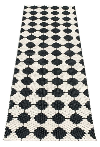 Črno-bel zunanji in notranji tekač 70x225 cm Marre Black Coral – Pappelina