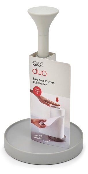 Sivo plastično stojalo za papirnate brisače ø 16 cm Duo – Joseph Joseph