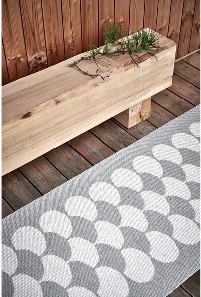 Kremno bel zunanji in notranji tekač 70x150 cm Poppy Linen – Pappelina