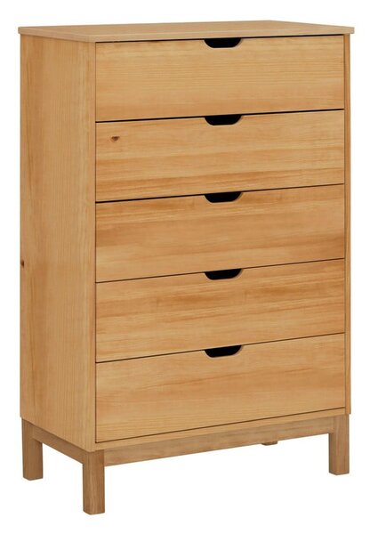Visoka komoda iz masivnega bora v naravni barvi 113x39 cm Post – Støraa
