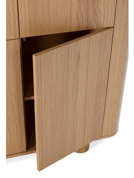 Omarica v hrastovem dekorju v naravni barvi 100x133x40 cm Padoc – MOME