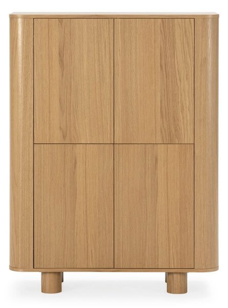 Omarica v hrastovem dekorju v naravni barvi 100x133x40 cm Padoc – MOME