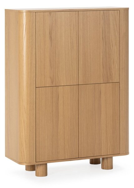 Omarica v hrastovem dekorju v naravni barvi 100x133x40 cm Padoc – MOME