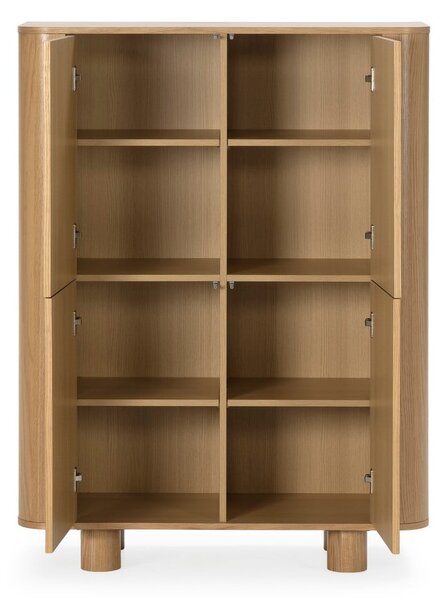 Omarica v hrastovem dekorju v naravni barvi 100x133x40 cm Padoc – MOME