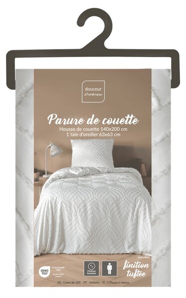 Bela enojna posteljnina iz mikrovlaken 140x200 cm Heltie – douceur d'intérieur