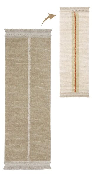 Bež bombažen tekač 80x230 cm Duetto Sage – Lorena Canals