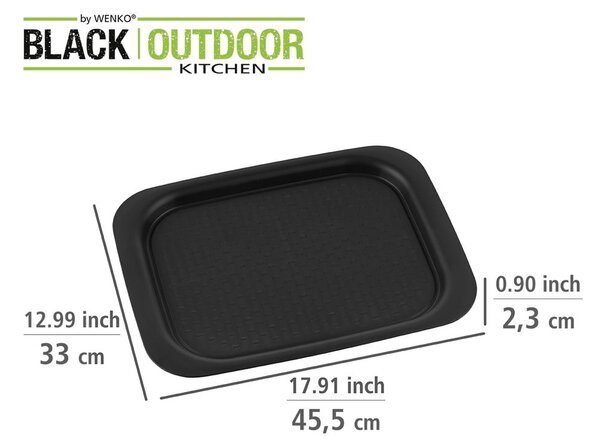 Črn servirni pladenj Wenko Black Outdoor Kitchen