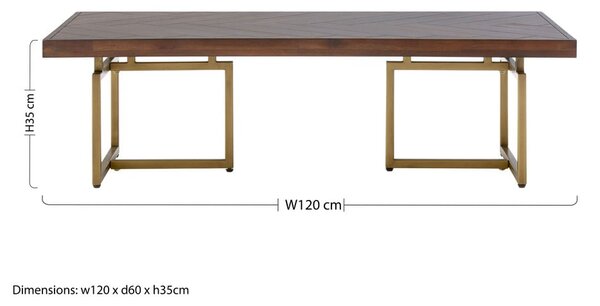 Rjava okrogla mizica 60x120 cm Brando – Premier Housewares