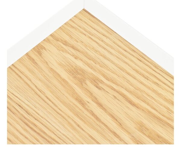 Bela visoka komoda v hrastovem dekorju 95x120 cm Arista – Teulat