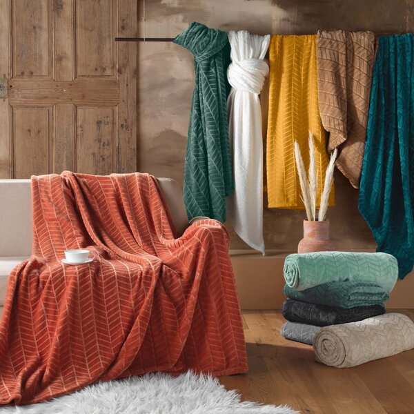 Svetlo zeleno pregrinjalo iz mikroflanele 180x220 cm Arya – douceur d'intérieur