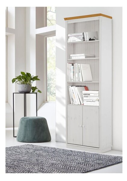 Bel regal iz masivnega bora 74x223 cm Anita – Støraa