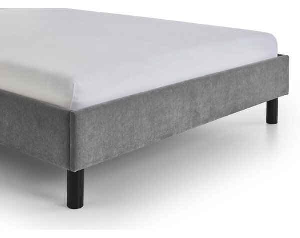 Siva oblazinjena postelja brez letvenega dna 120x200 cm Joker – Meise Möbel