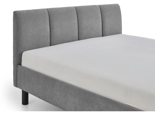 Siva oblazinjena postelja brez letvenega dna 120x200 cm Joker – Meise Möbel