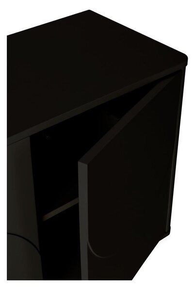 Črna komoda 180x75x40 cm Solei – MOME
