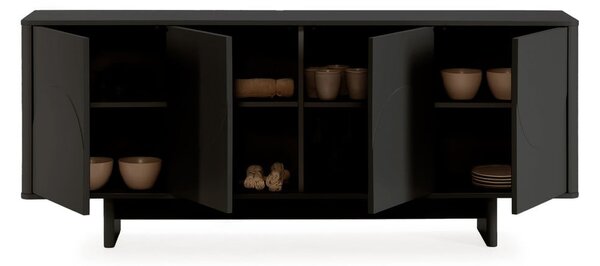 Črna komoda 180x75x40 cm Solei – MOME