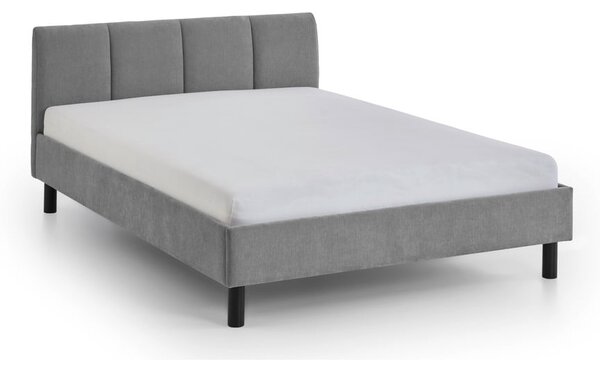 Siva oblazinjena postelja brez letvenega dna 120x200 cm Joker – Meise Möbel
