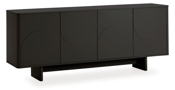 Črna komoda 180x75x40 cm Solei – MOME