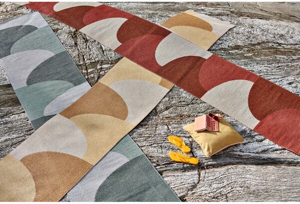 Zelen zunanji in notranji tekač 70x270 cm Hill Army Misty Mint – Pappelina