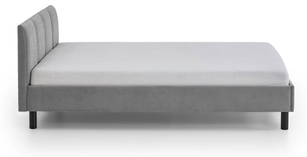 Siva oblazinjena postelja brez letvenega dna 120x200 cm Joker – Meise Möbel