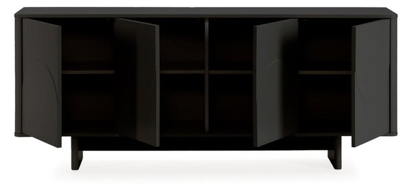 Črna komoda 180x75x40 cm Solei – MOME
