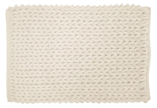 Kremno bela kopalniška preproga 50x80 cm Ariel – douceur d'intérieur