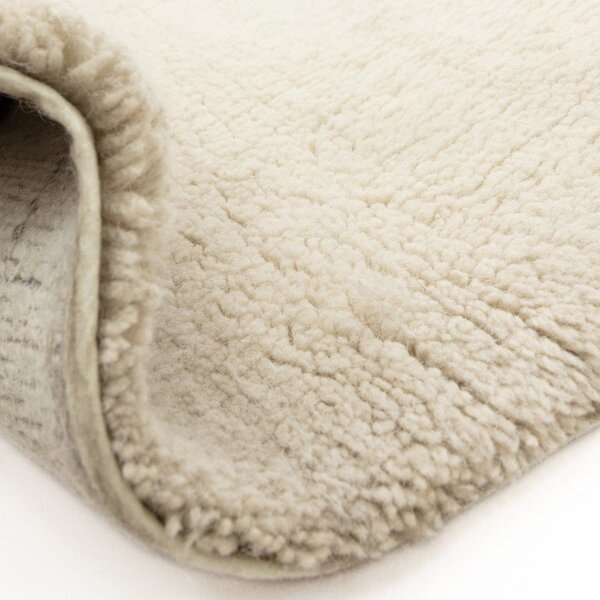 Kremno bela pralna ročno tkana volnena preproga 200x290 cm Azera Crosshatch – Asiatic Carpets