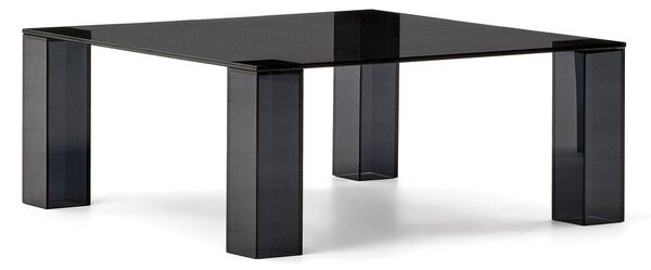 Temno siva steklena mizica 85x85 cm Adularia – Kave Home