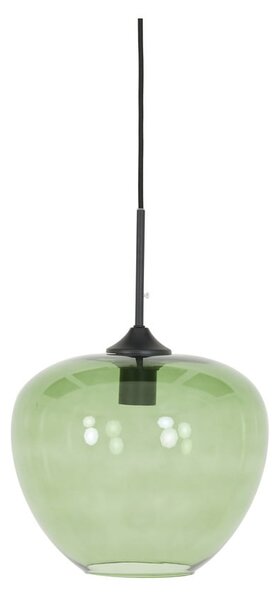 Zelena stropna svetilka s steklenim senčnikom ø 30 cm Mayson - Light & Living