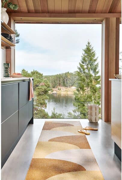 Oker rumen zunanji in notranji tekač 70x180 cm Hill Ochre Pale Yellow – Pappelina