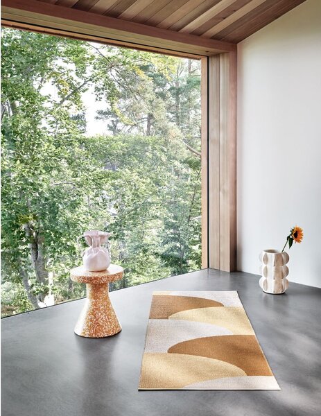 Oker rumen zunanji in notranji tekač 70x180 cm Hill Ochre Pale Yellow – Pappelina