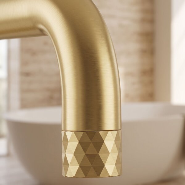 Samostoječa mešalna pipa Rea Lungo Diamond Brush Gold