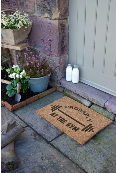 Predpražnik iz kokosovih vlaken 40x60 cm Probably At The Gym – Artsy Doormats