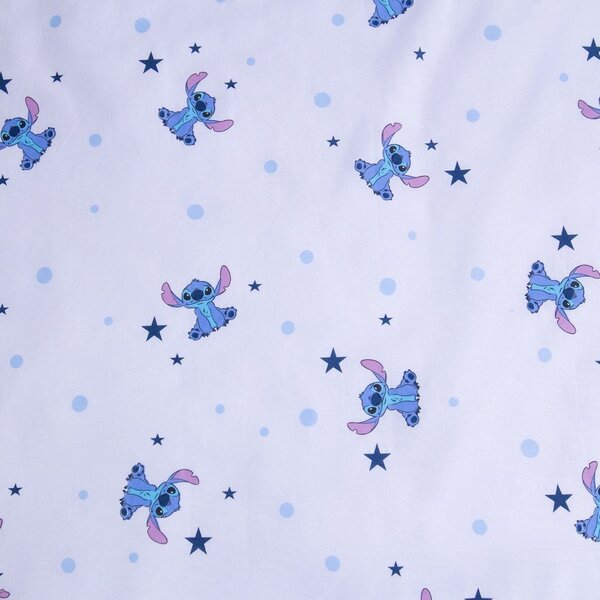 Modra bombažna otroška posteljnina za otroško posteljico 100x135 cm Lilo & Stitch "Clouds" – Jerry Fabrics