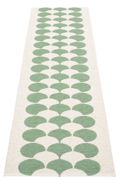 Zelen/kremno bel zunanji in notranji tekač 70x250 cm Poppy Oregano – Pappelina