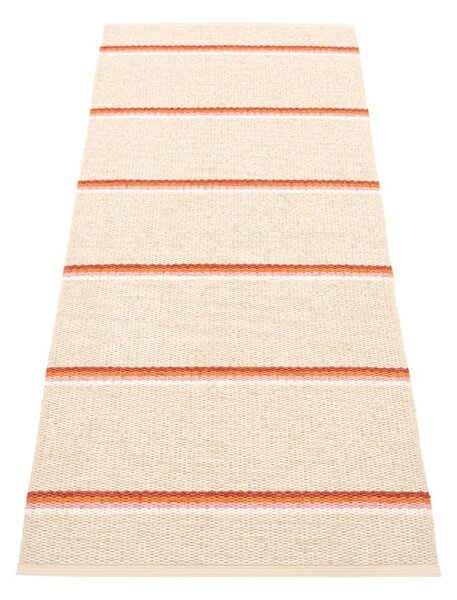 Opečnato oranžen/kremno bel zunanji in notranji tekač 70x180 cm Olle Brick Cream – Pappelina