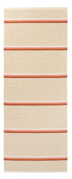 Opečnato oranžen/kremno bel zunanji in notranji tekač 70x180 cm Olle Brick Cream – Pappelina