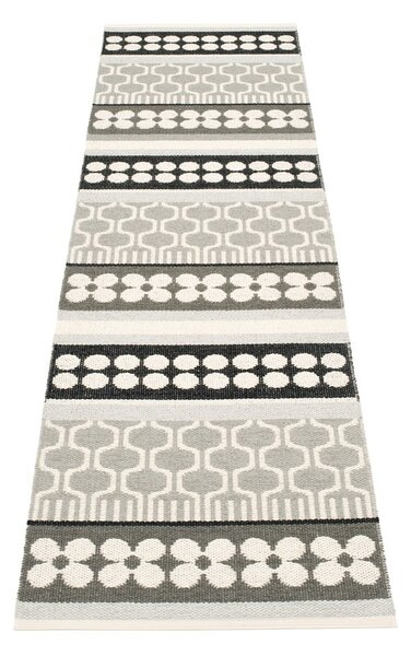 Siv/kremno bel zunanji in notranji tekač 70x270 cm Asta Warm Grey – Pappelina