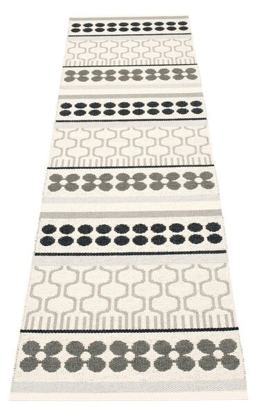 Siv/kremno bel zunanji in notranji tekač 70x270 cm Asta Warm Grey – Pappelina