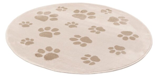 Bež otroška preproga ø133 cm Paws Light Beige – FD
