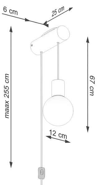 Bela/v naravni barvi stenska svetilka iz masivnega lesa z vtikačem ø 12 cm Solum – Sollux