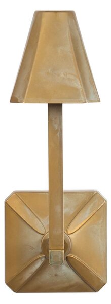 Moretti Luce Zunanja LED-stenna svetilka Silva Frame, višina 30 cm, starinsko medenina, Bronasta / starinska medenina, Medenina, Podeželska hiša / Rustikalna