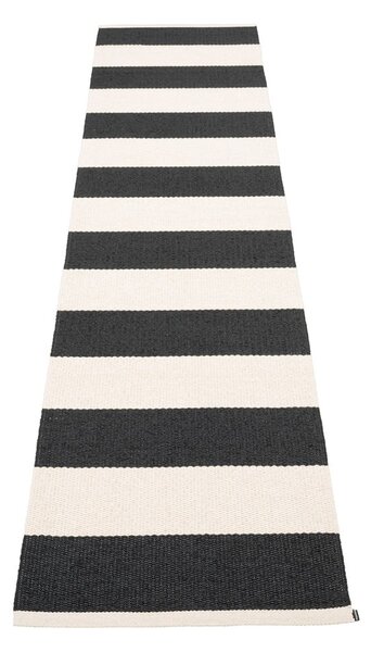 Črno-bel zunanji in notranji tekač 70x300 cm Bob Black Vanilla – Pappelina